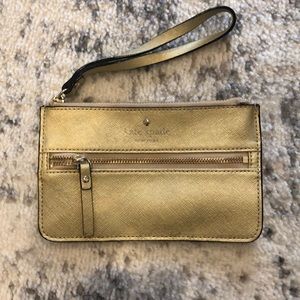 Kate Spade Gold Wristlet